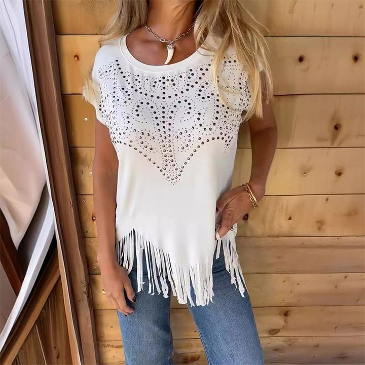 Frances - Camiseta De Manga Corta Con Caliente Imprimir