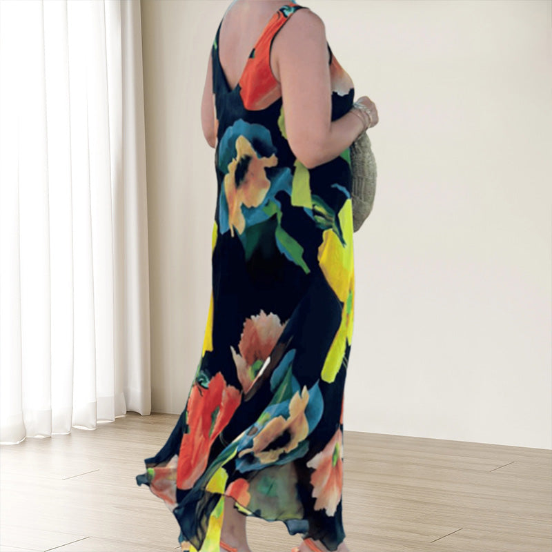 Marjo - Vestido Floral Suave Sin Mangas
