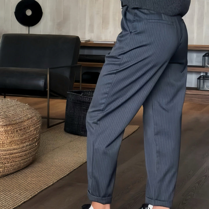 Asuman - Pantalón Recto Informal De Cintura Alta