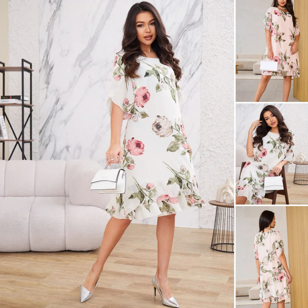Merita - Vestido De Gasa Con Pétalos A La Ultima Moda