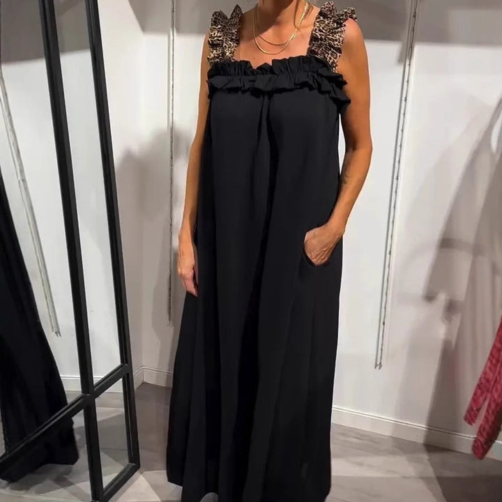 Fiola - Vestido Largo Informal sin Mangas con Bolsillos