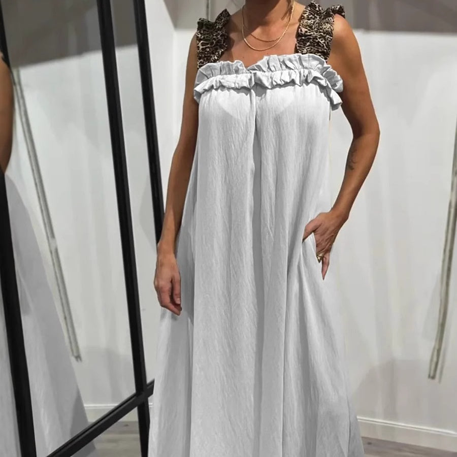 Fiola - Vestido Largo Informal sin Mangas con Bolsillos