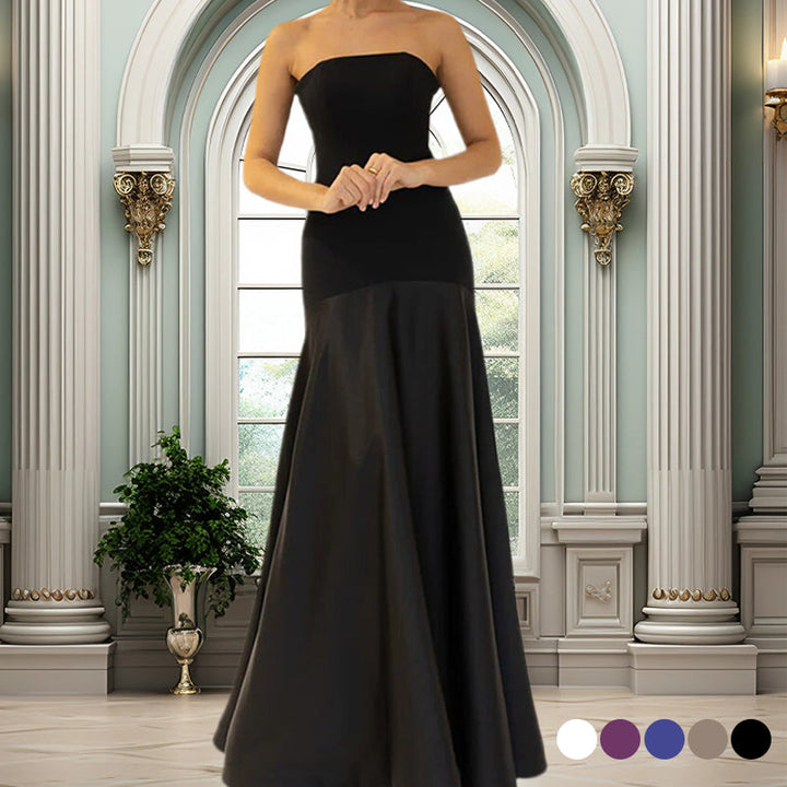 Sylwia - Elegante sin Hombros Vestido Largo