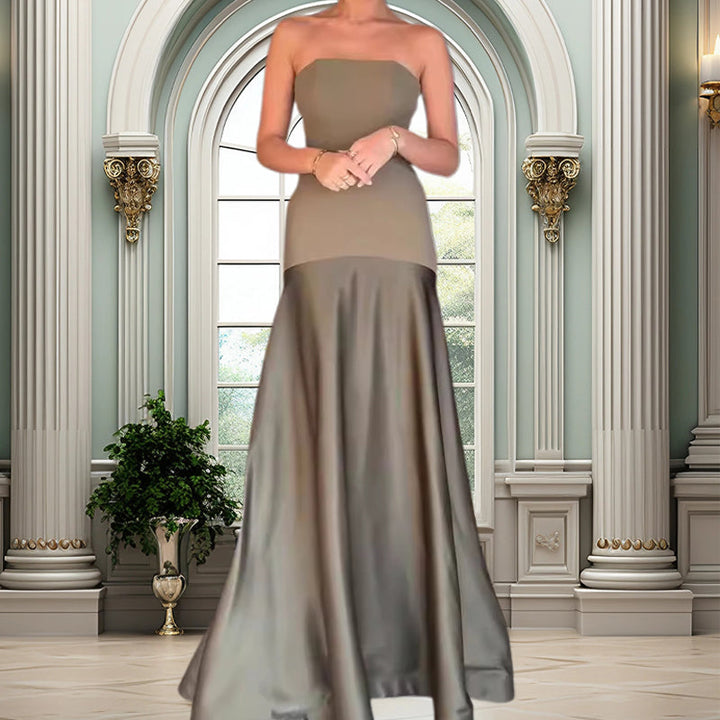Sylwia - Elegante sin Hombros Vestido Largo