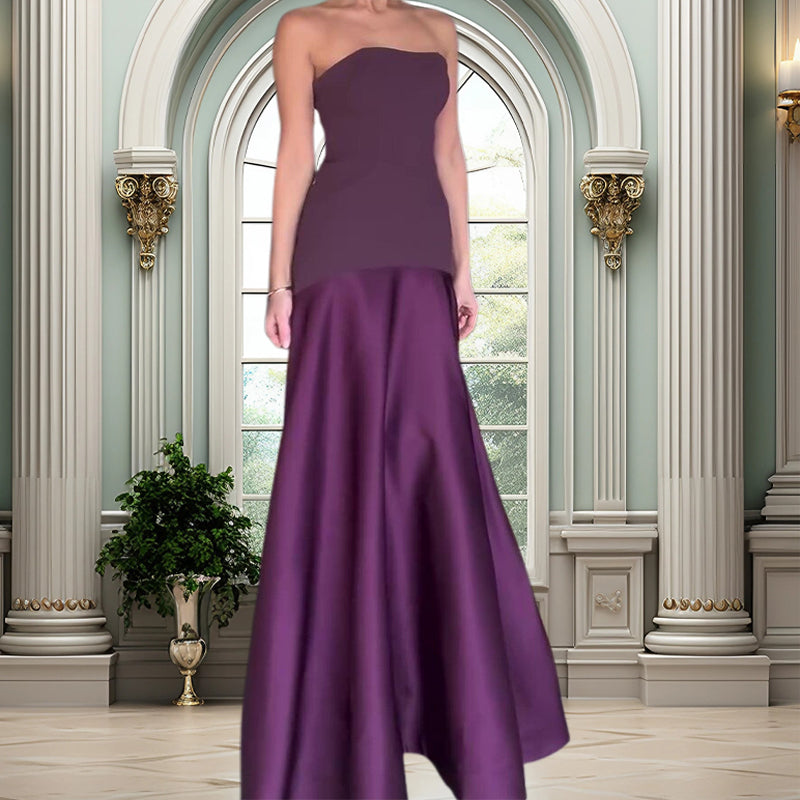 Sylwia - Elegante sin Hombros Vestido Largo