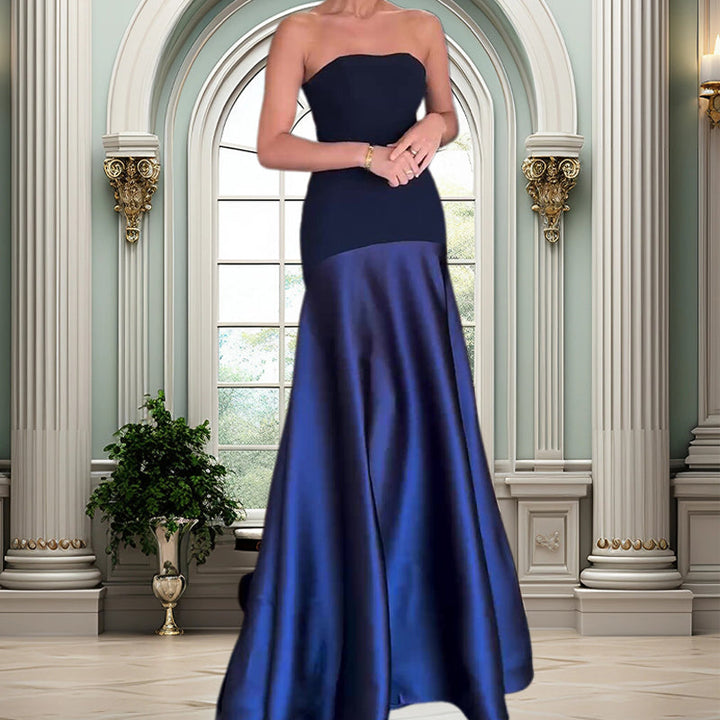 Sylwia - Elegante sin Hombros Vestido Largo