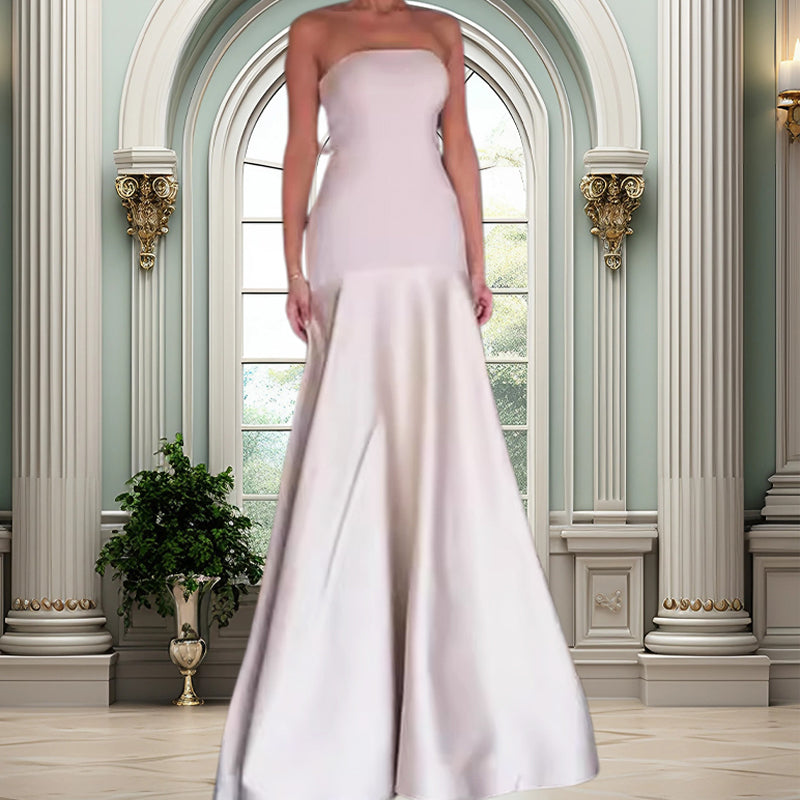 Sylwia - Elegante sin Hombros Vestido Largo
