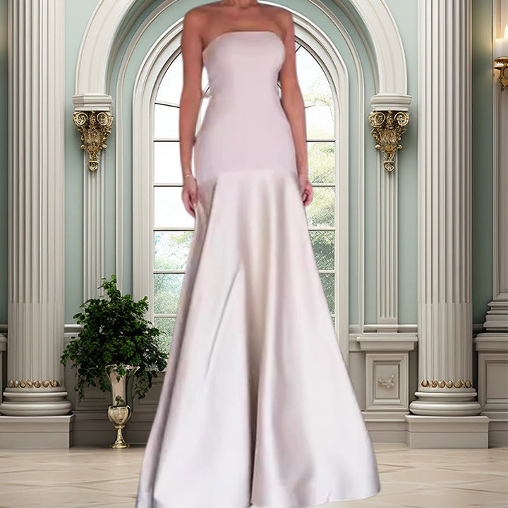 Sylwia - Elegante sin Hombros Vestido Largo