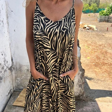Timera - Maxi Vestido A Rayas Y Estampado