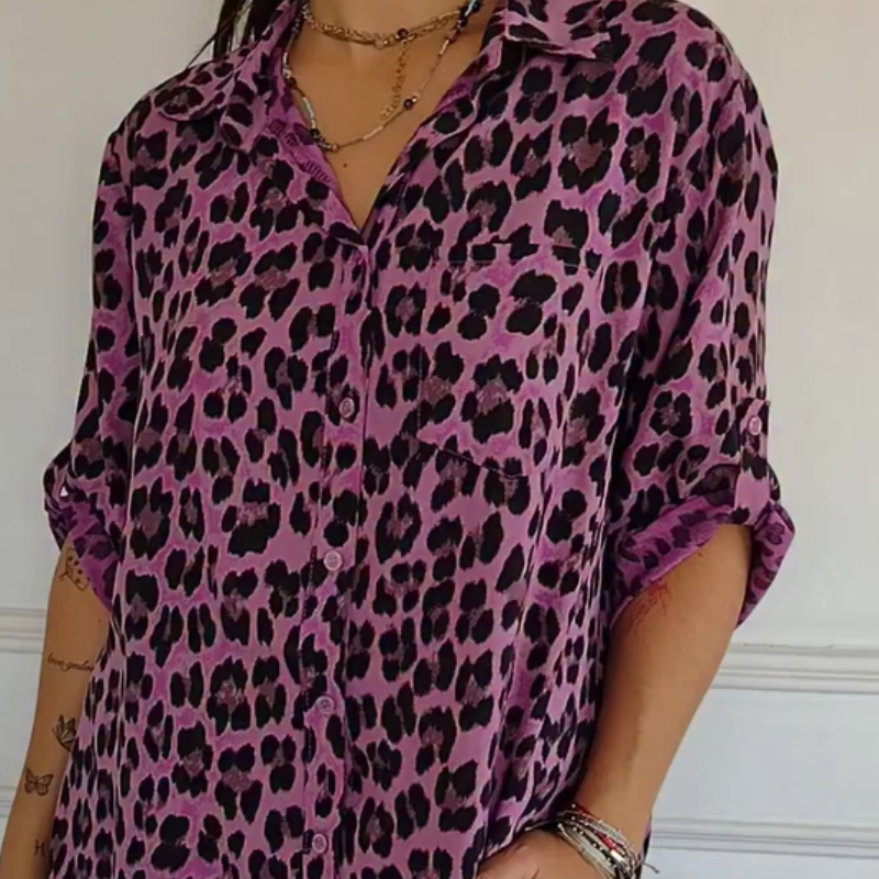 Henrietta - Camisa Con Estampado De Leopardo