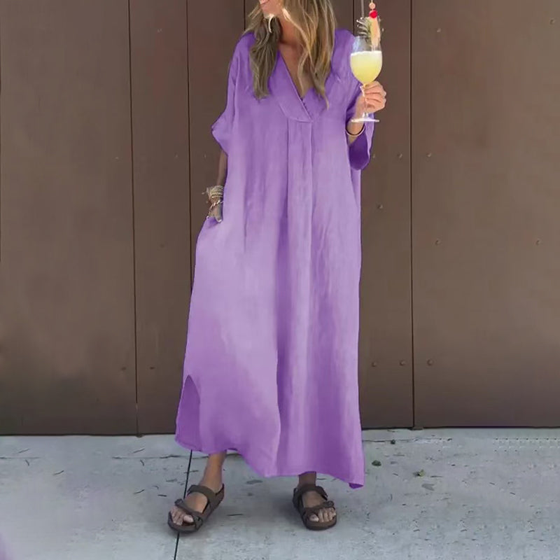 Arantxa - Elegante Vestido Maxi Con Cuello En V