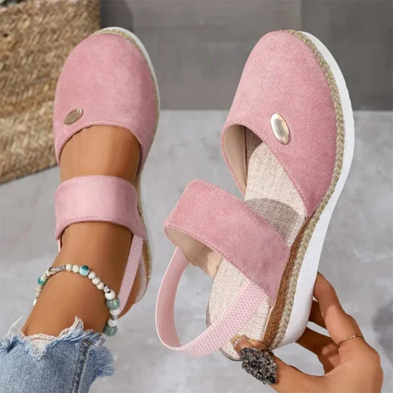 Delilah - Sandalias De Tiras Con Cuña Baja