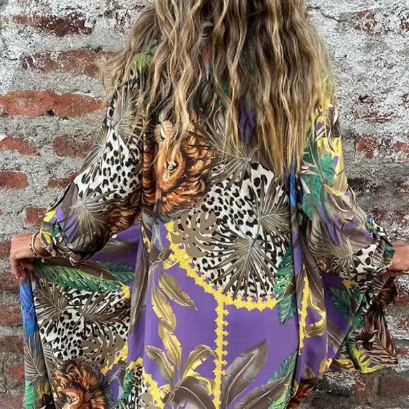 Roelie - Vestido Estampado De Manga Larga