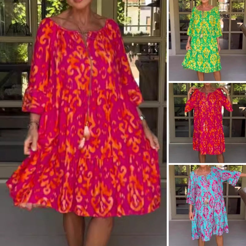 Toula - Elegante Vestido Midi Holgado
