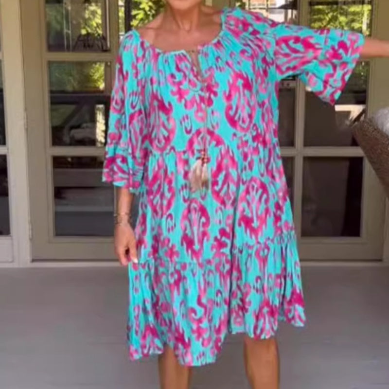 Toula - Elegante Vestido Midi Holgado