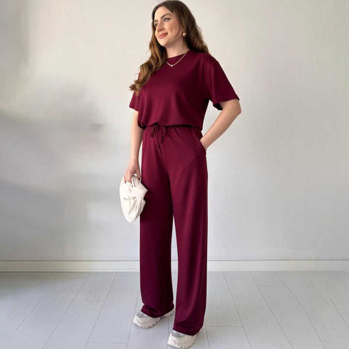 Jimena - Top Iformal De Cuello Redondo Y Pantalón Con Cordón