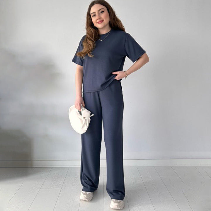 Jimena - Top Iformal De Cuello Redondo Y Pantalón Con Cordón