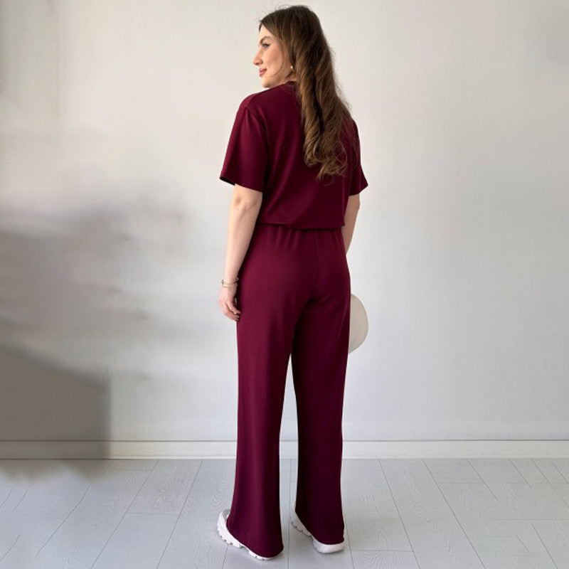 Jimena - Top Iformal De Cuello Redondo Y Pantalón Con Cordón
