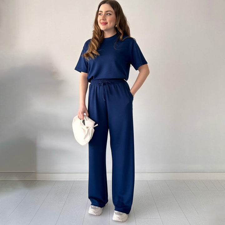 Jimena - Top Iformal De Cuello Redondo Y Pantalón Con Cordón