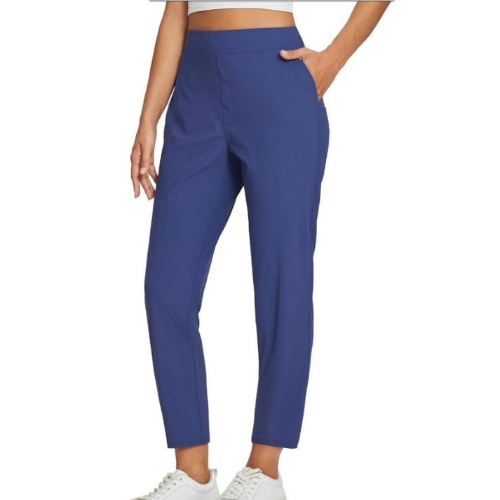 Zaryn - Pantalones Elásticos De Cintura Alta Con Bolsillo