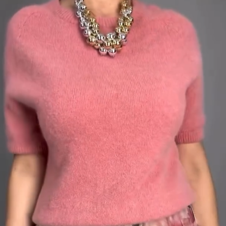 Nirosha - Elegante Top de Punto Con Estampado Floral y Falda Midi