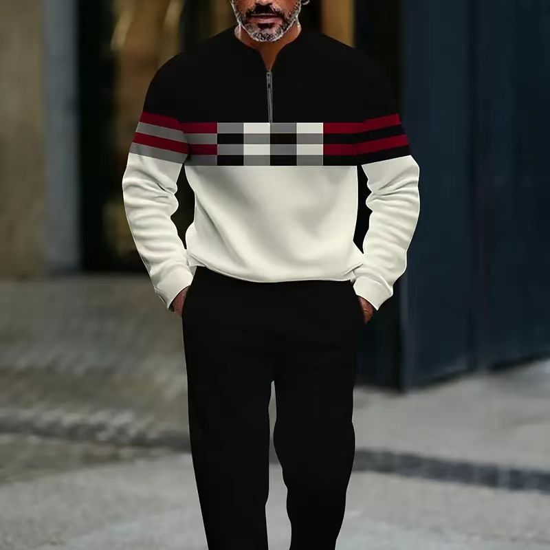 Valter - Chándal Con Estampado Gráfico y Cremallera de un Cuarto