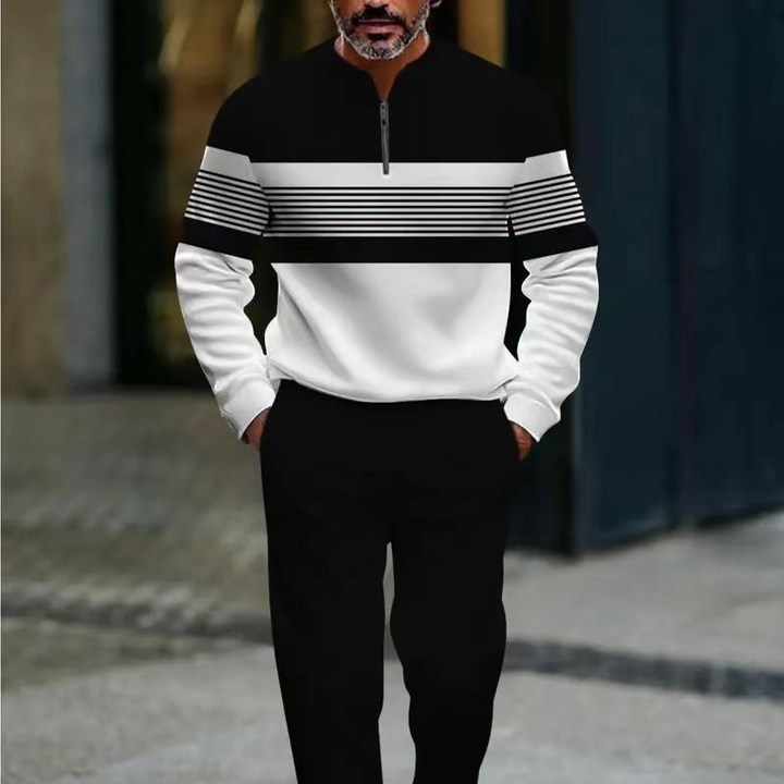 Valter - Chándal Con Estampado Gráfico y Cremallera de un Cuarto