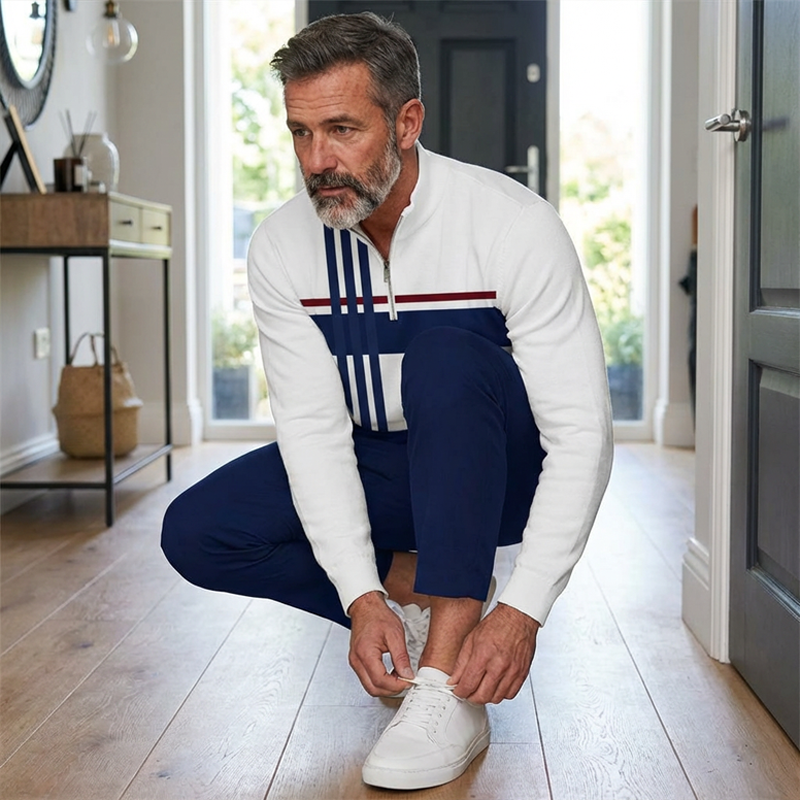 Valter - Chándal Con Estampado Gráfico y Cremallera de un Cuarto