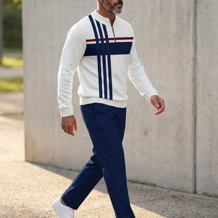 Valter - Chándal Con Estampado Gráfico y Cremallera de un Cuarto