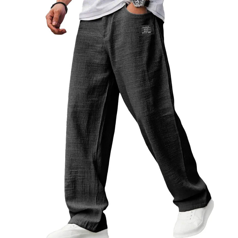 Abdallah - Pantalón De Pierna Ancha Con Bolsillos