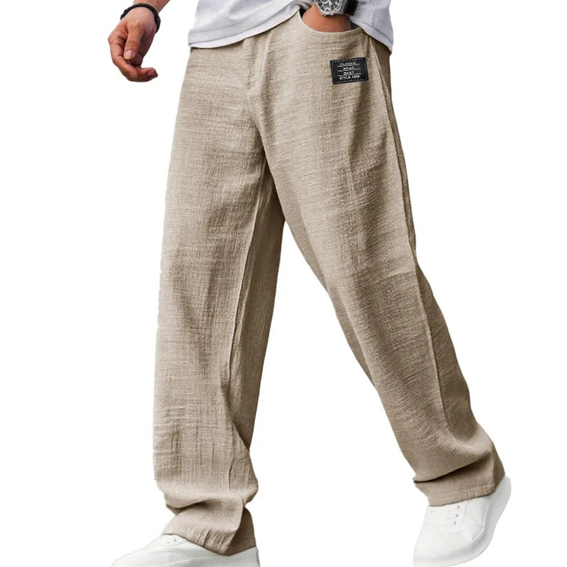 Abdallah - Pantalón De Pierna Ancha Con Bolsillos