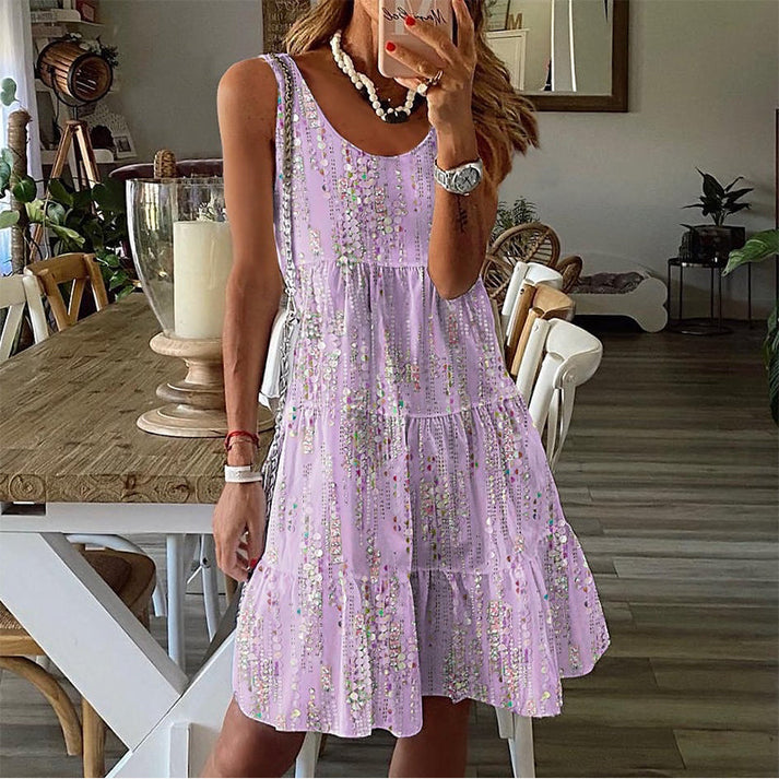 Jada - Vestido Midi Sin Mangas Y Con Cuello Redondo