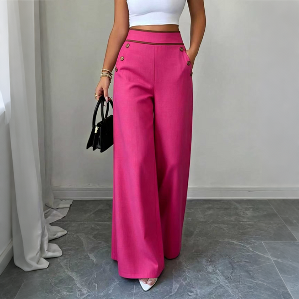 Carline - Pantalón De Pierna Ancha De Tiro Alto
