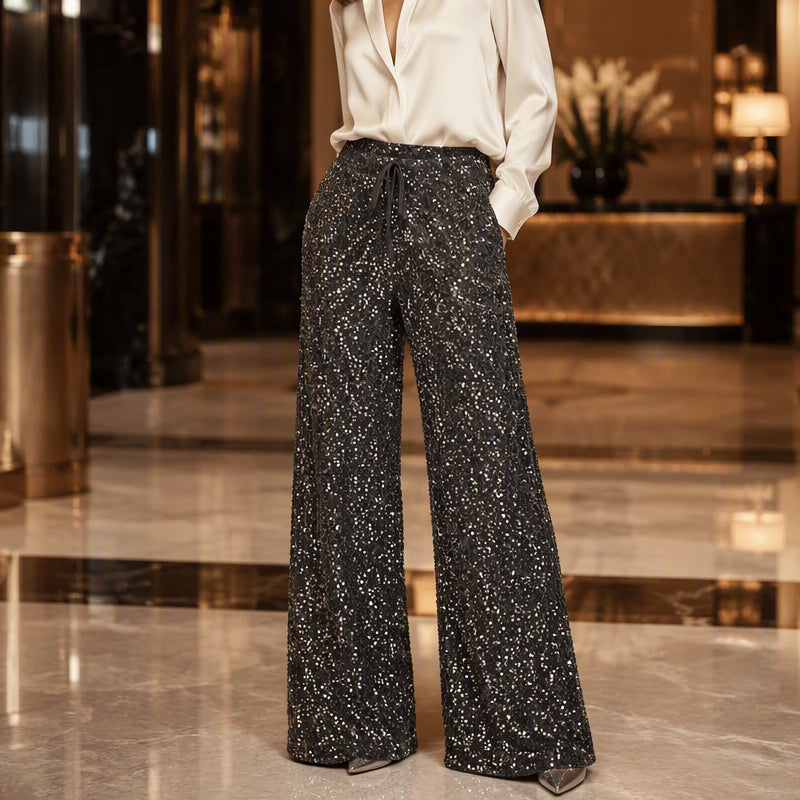 Natacha - Pantalones Rectos Con Cintura Elástica