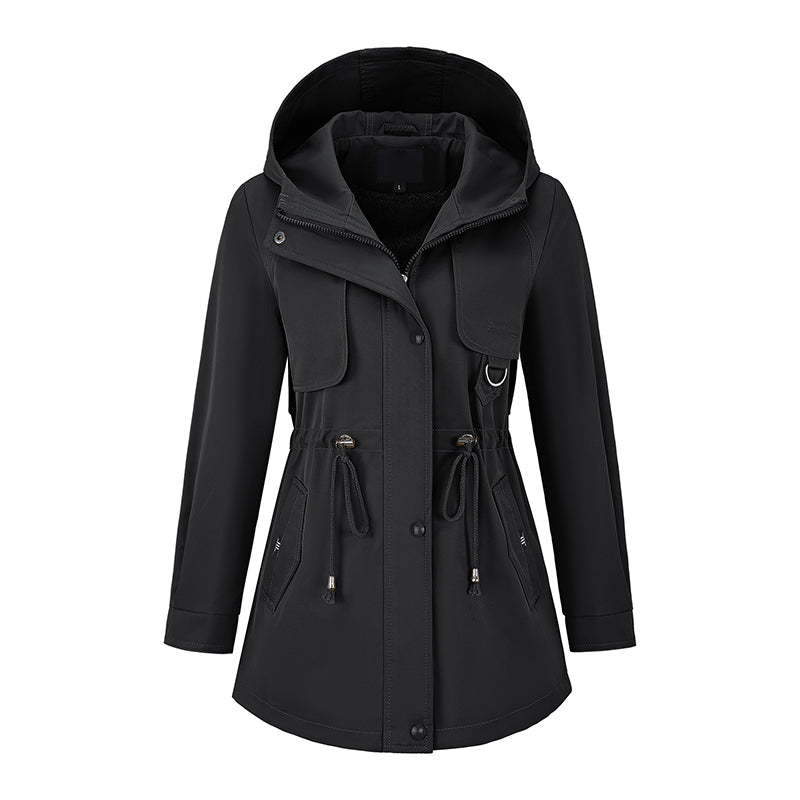 Niela - Chaqueta Con Capucha Y Cremallera Resistente Al Viento
