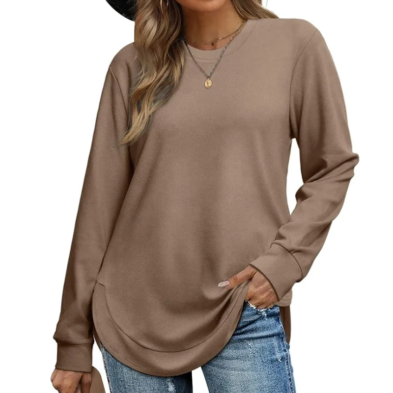 Lizza - Sudadera De Cuello Redondo Con Bajo Curvo