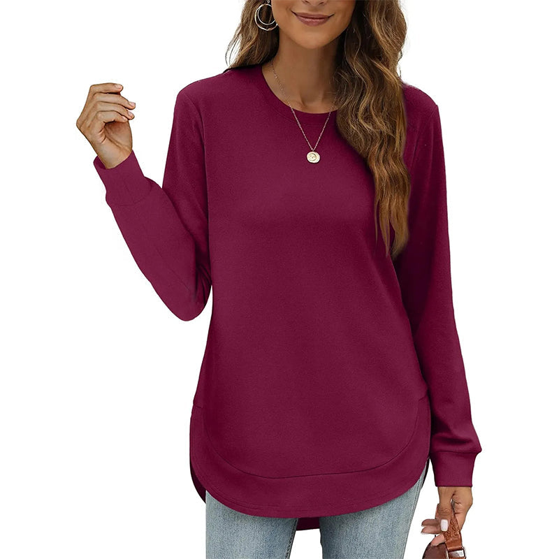 Lizza - Sudadera De Cuello Redondo Con Bajo Curvo