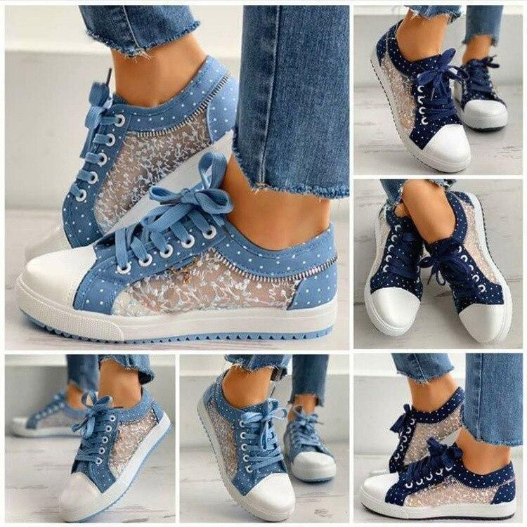 Swinda - Cómodas Zapatillas Deportivas Antideslizantes Con Lunares