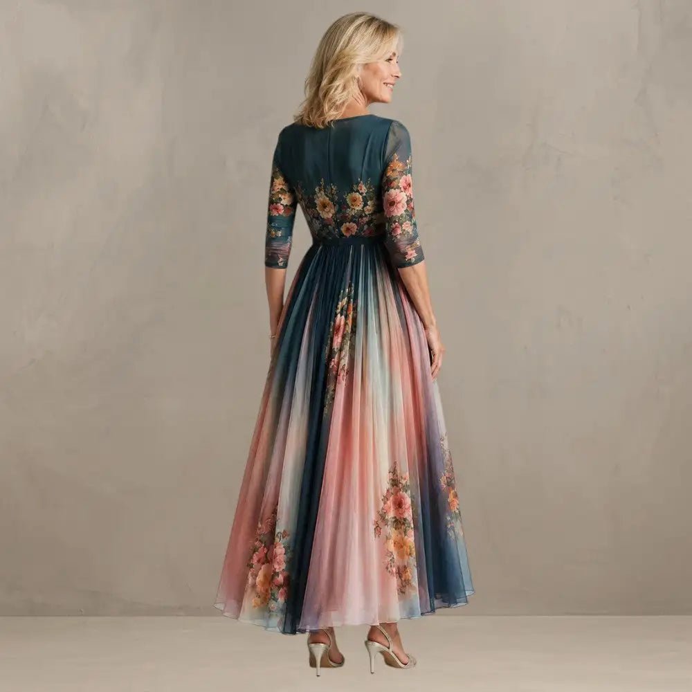 Willemse - Vestido Bohemio Con Estampado Floral Grande