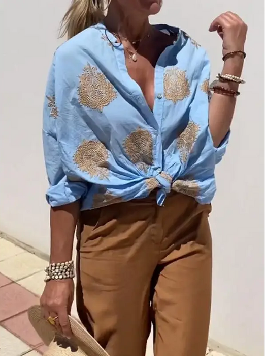 Maarja - Blusa Holgada Con Bordados