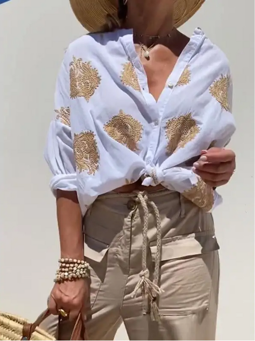 Maarja - Blusa Holgada Con Bordados
