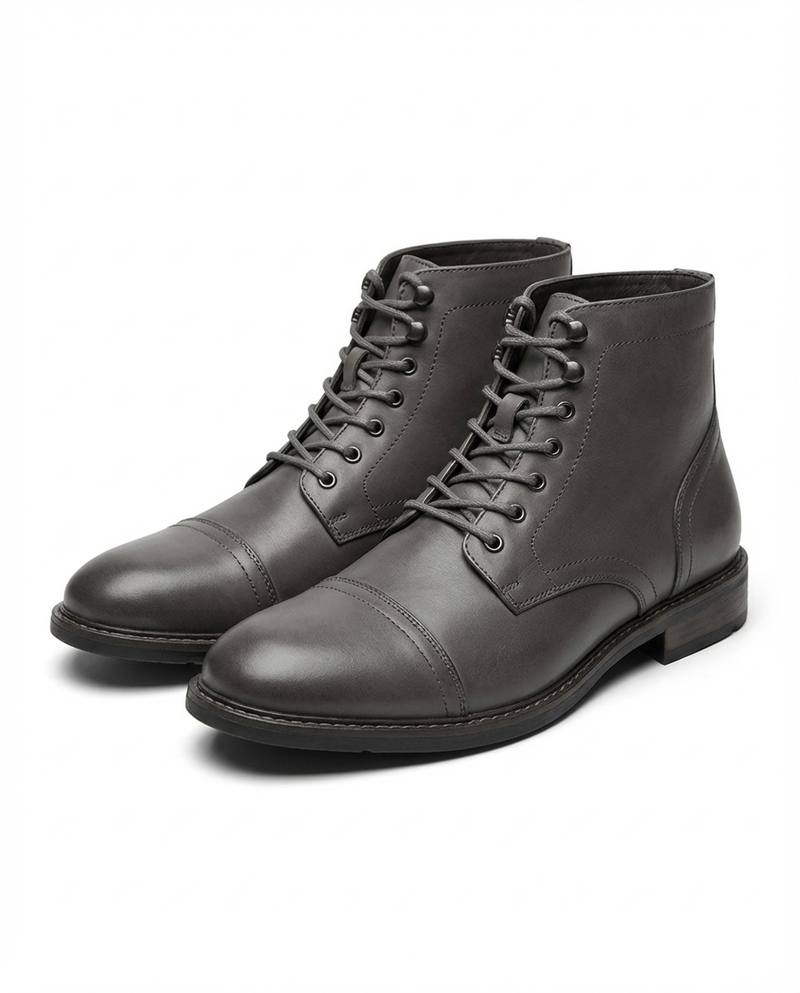 Andersan - Botas de Cuero Con Cordones