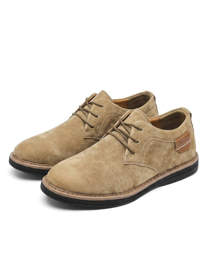 Erling - Zapatos De Ante Con Cordones Y Costuras en Contraste