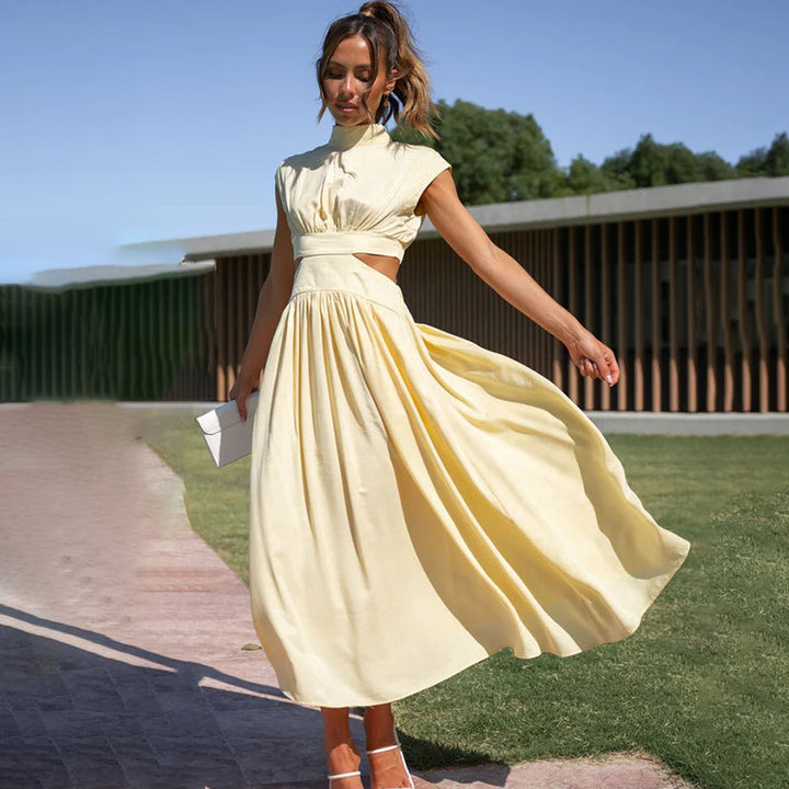 Emyllia - Elegante Vestido De Cuello Alto