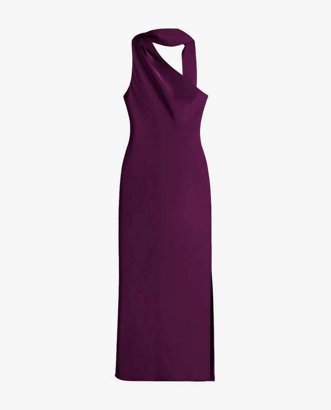 Zinash - Vestido Midi De UNn Solo Hombro Con Iazo en El Cuello