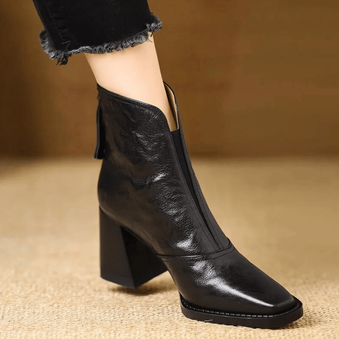 Cerise - Botas De Piel Con Tacón Medio
