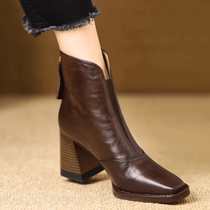 Cerise - Botas De Piel Con Tacón Medio