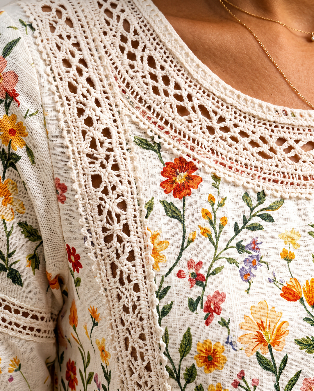 Lejina - Vestido Midi «Colgante Pradera de Flores»»