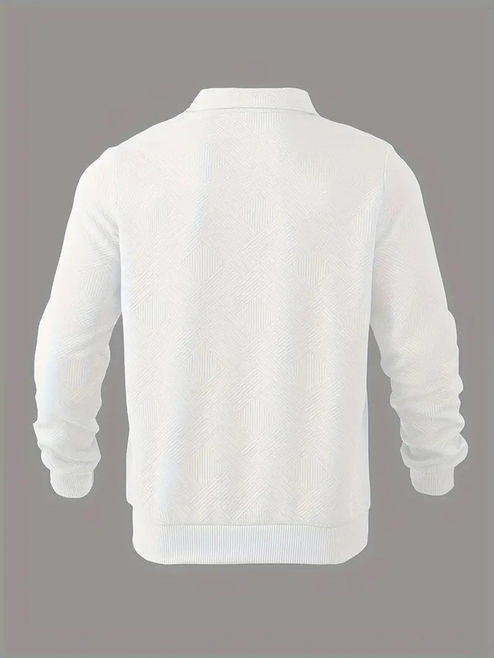 Baldrick - Sudadera Vintage Con Cremallera y Diseño Geométrico