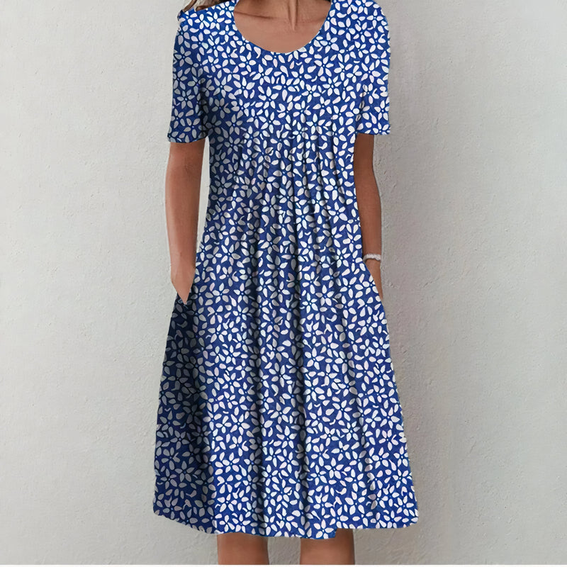 Nicolina - Elegante Vestido De Algodón Con Estampado De Flores